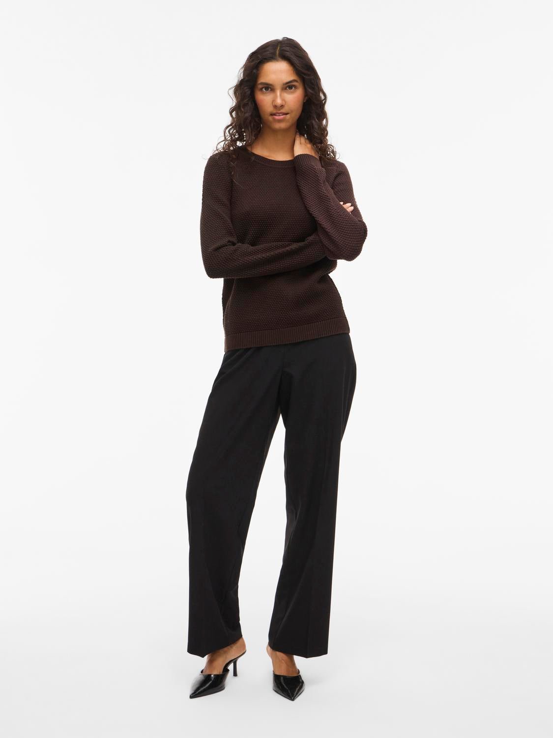 VIDALO Pullover - Coffee Bean - VERO MODA & VILA Bergvik